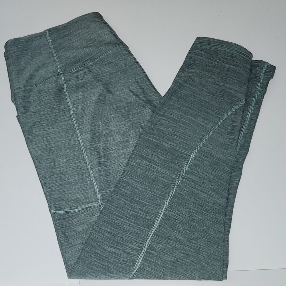 Victoria's Secret Heathered Green Leggings.  EUC.  Size Large.